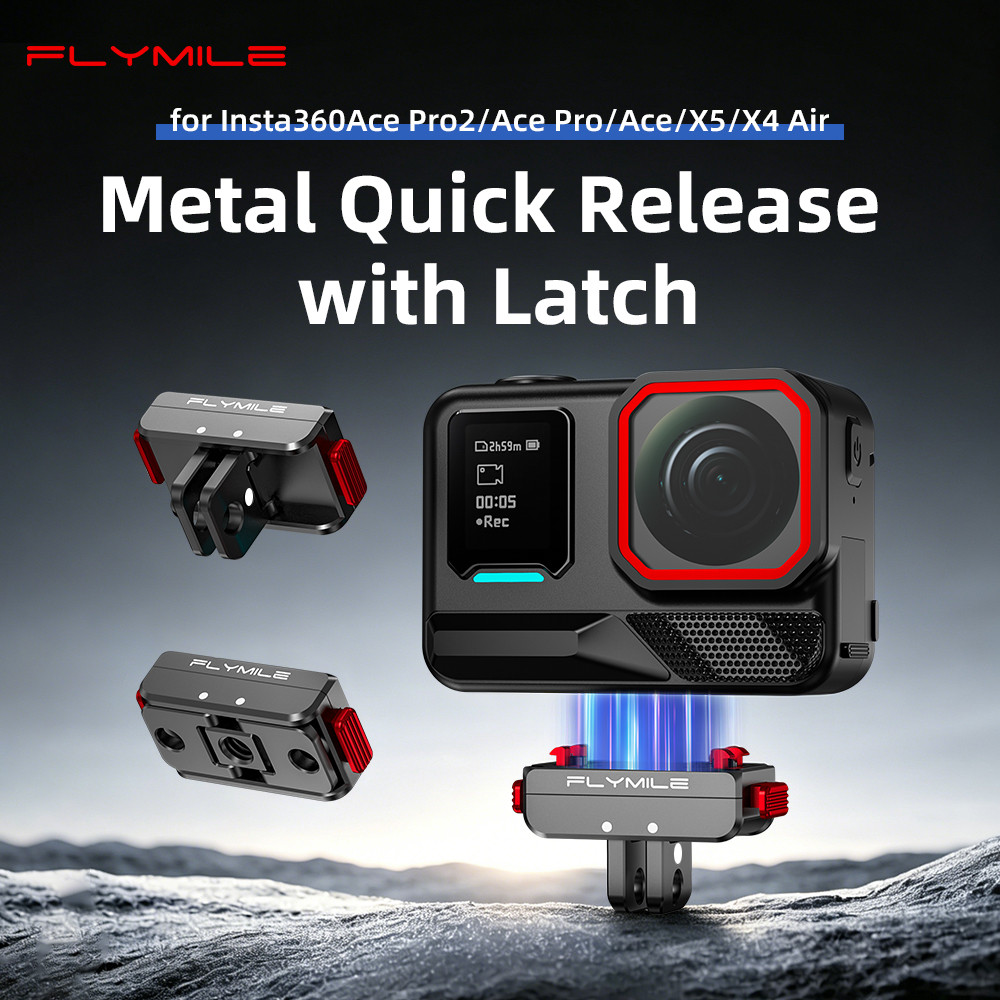 สําหรับ Insta360 X6/Ace Pro 2 Magnetic Quick Release ฐานล็อค, อะแดปเตอร์ขยายโลหะ X5/X4 AIR Lock, อุปกรณ์เสริมสําหรับกล้องกีฬา