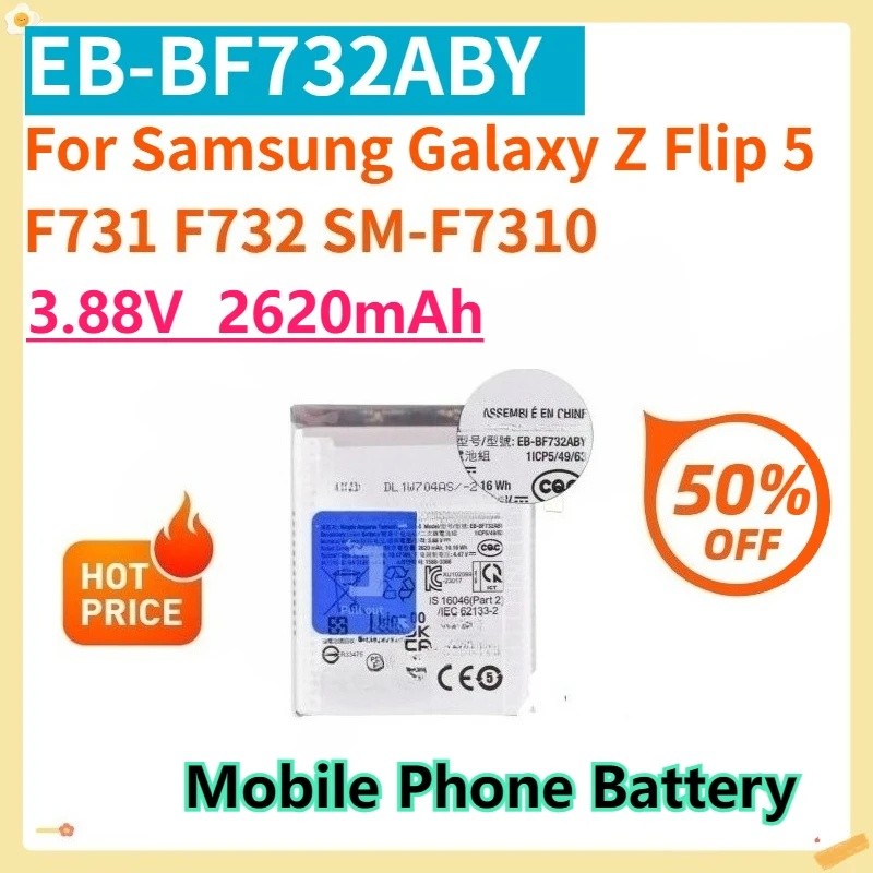สําหรับ Samsung Galaxy Z Flip 5 F731 F732 SM-F7310 EB-BF731ABY EB-BF732ABY เปลี่ยนแบตเตอรี่