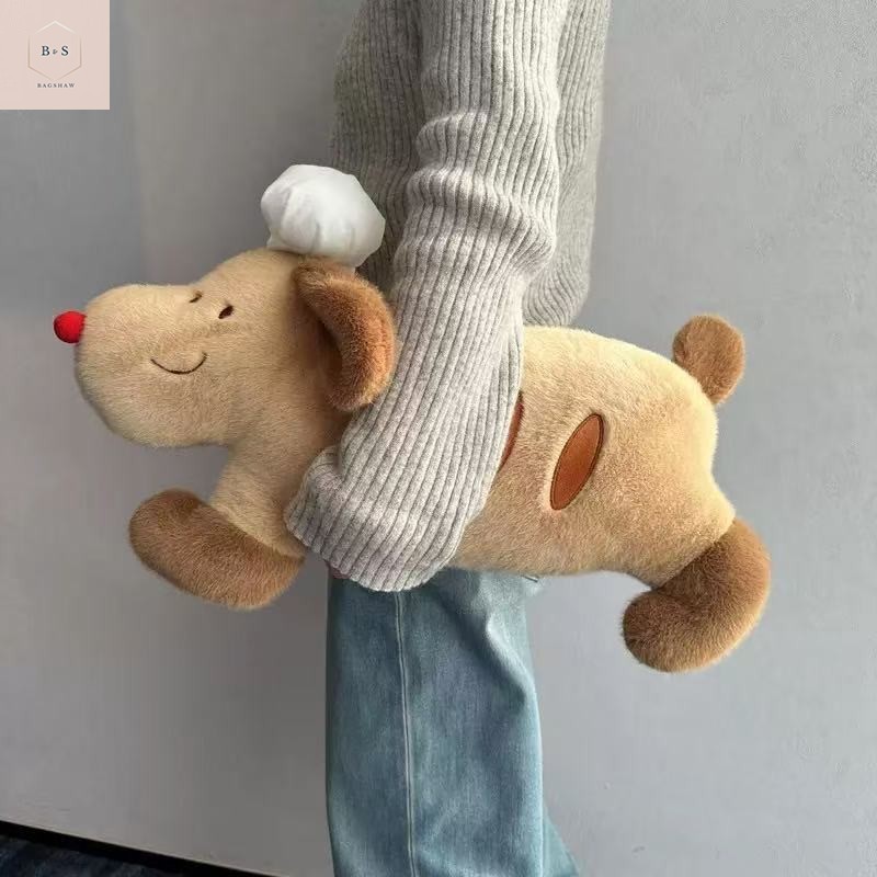 Bread Baguette Dog Doll Plush Toy - เบาะรักษาสําหรับเล่นลูกสุนัขและการนอนหลับ