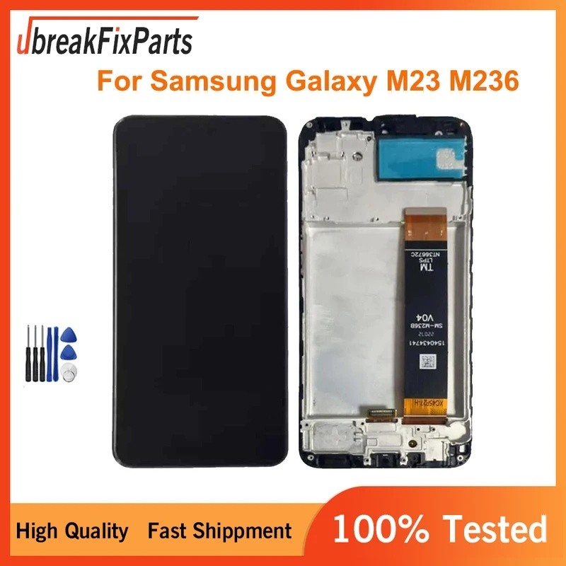 สําหรับ Samsung Galaxy M23 M236 SM-M236B/DS LCD Touch Screen Digitizer กรอบประกอบ