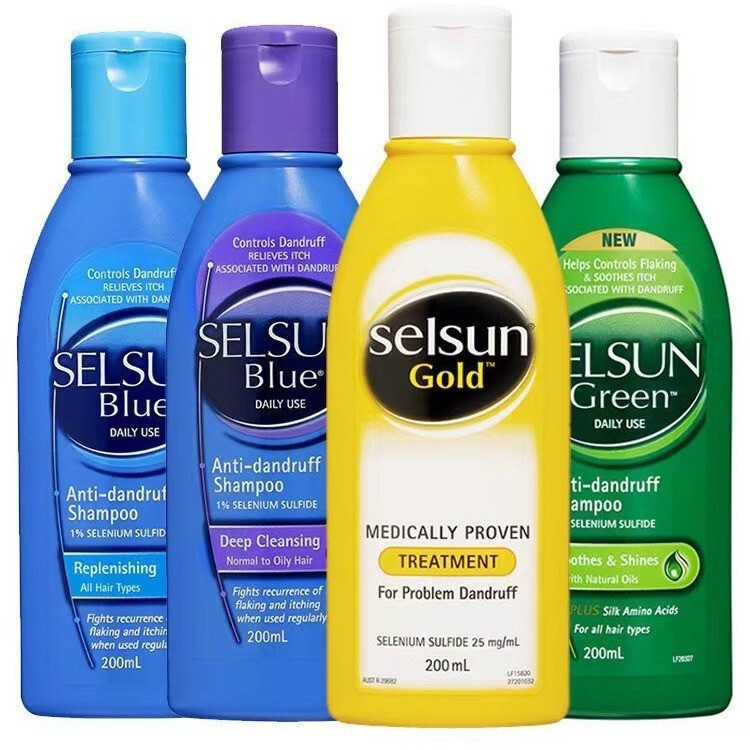 ร้านดาว★[BPF] Australia SELSUN Blue (ทําความสะอาดล้ําลึก, ให้ความชุ่มชื้น) SELSUN Gold แชมพูขจัดรังแ