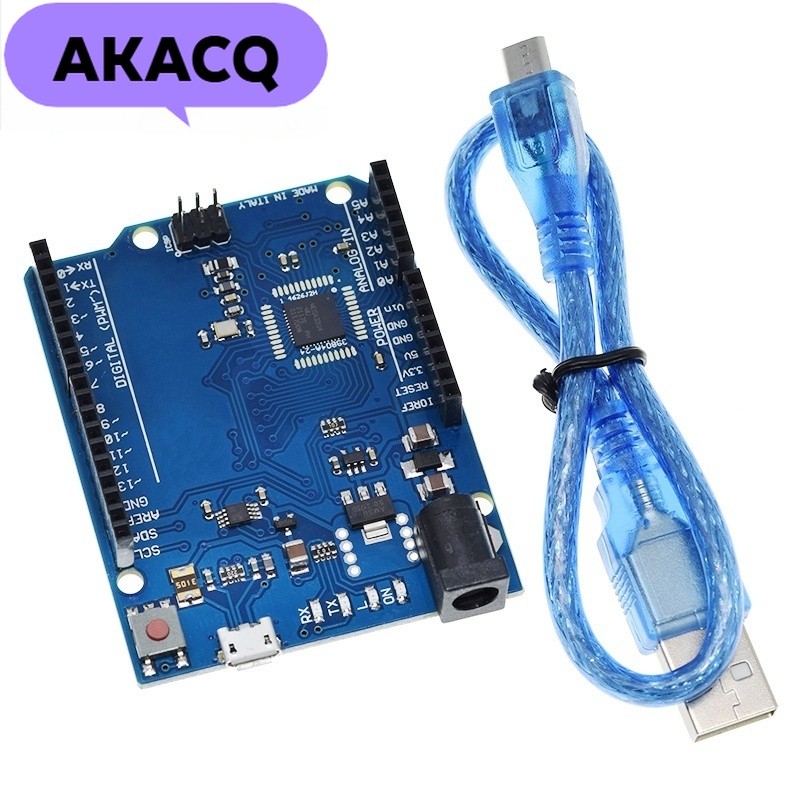 Leonardo R3 Microcontroller Atmega32u4 บอร์ดพัฒนาพร้อมสาย USB เข้ากันได้กับ Arduino DIY Starter Kit