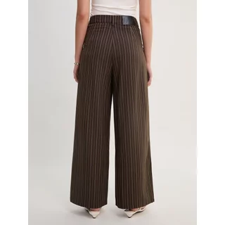 [Pomelo] กางเกงขายาวทรงขากว้างลายทาง / Pinstripe Wide Leg Pants