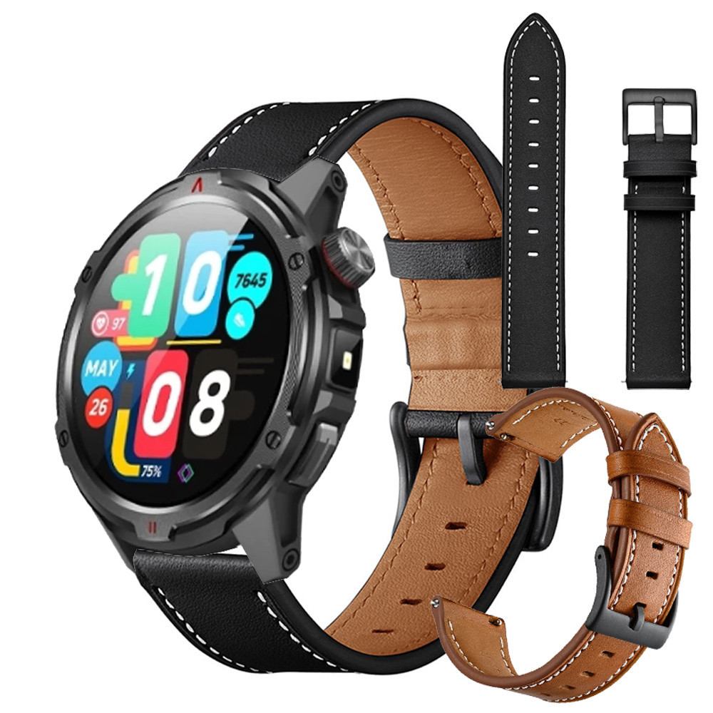 Aolon TETRA R4 smart watch สายรัดข้อมือหนังสําหรับ Aolon TETRA R4 สมาร์ทวอท์ชสายนาฬิกาสร้อยข้อมือสาย