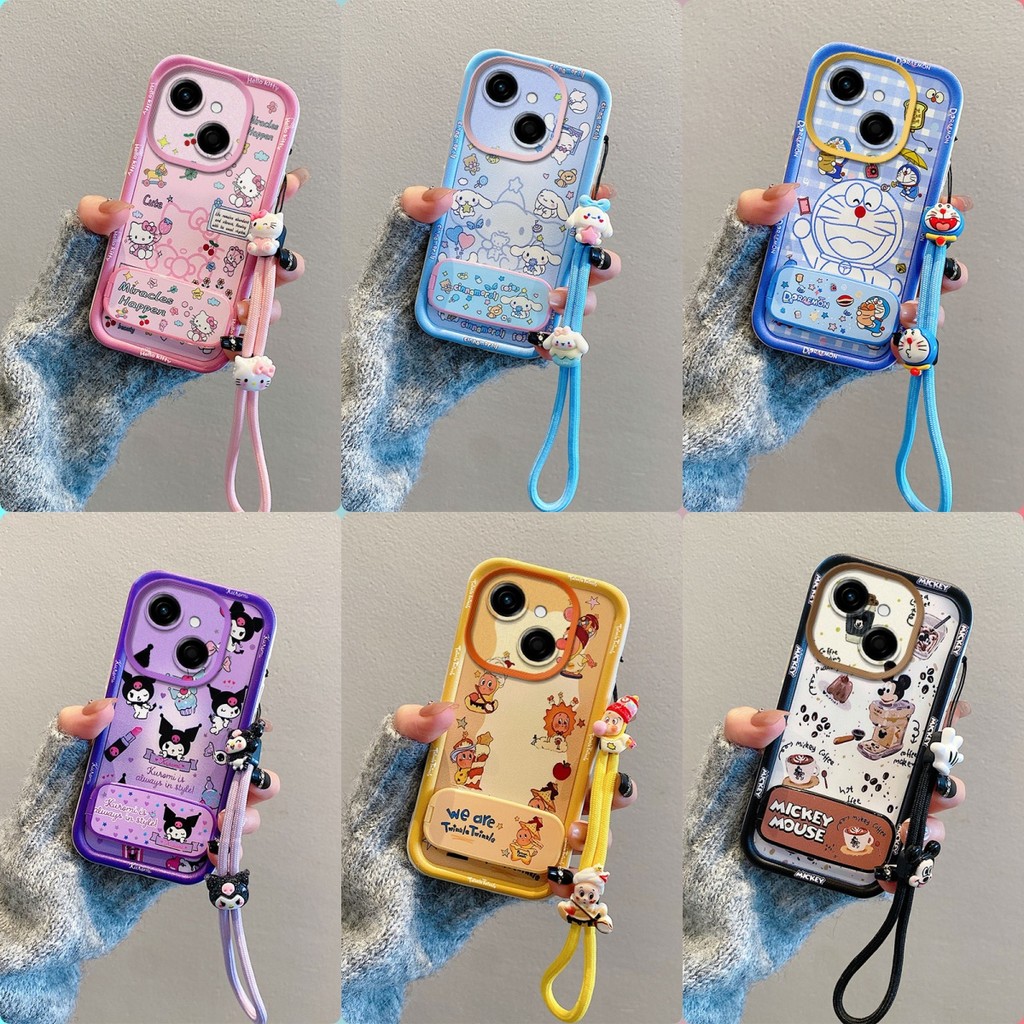 เคส Tecno Spark 40C กระจกลายการ์ตูนน่ารักพร้อมขาตั้งเคสโทรศัพท์