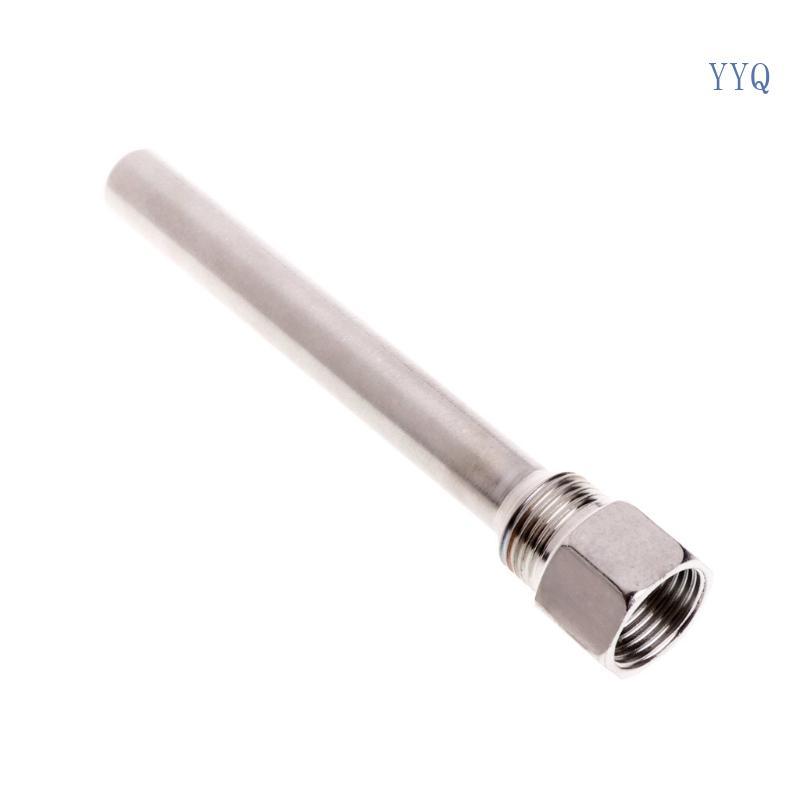 YYQ ทนทาน Thermowell 304 สแตนเลส 1 2 BSP G Thread OD6mm Immersion Sleeve Pocket