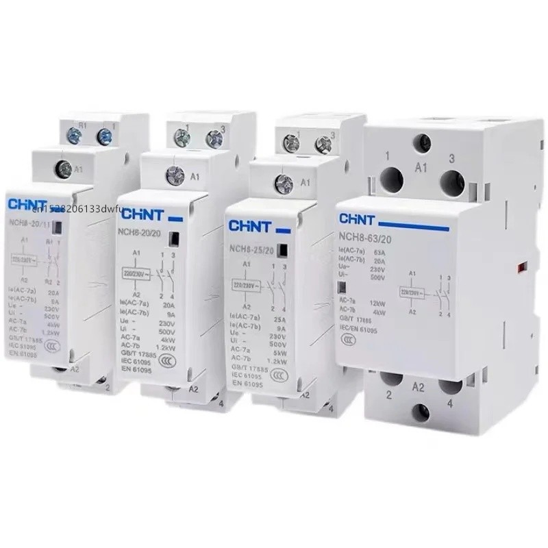 FZ CHINT NCH8 20A 25A 40A 63A Din Rail ครัวเรือน MIni AC Contactor 220V 230V 400V 63/22 63/40 40/40 