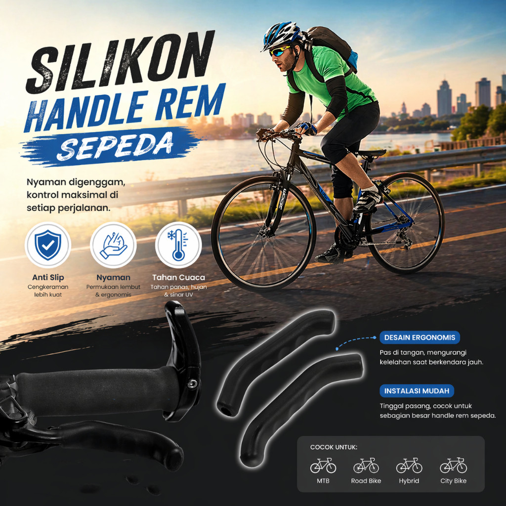 BIKE 1 ชิ้น ฝาครอบยางเหยียบเบรคจักรยาน - ซิลิโคนจักรยาน Hand เบรค Handle Protector - ZITTO M187