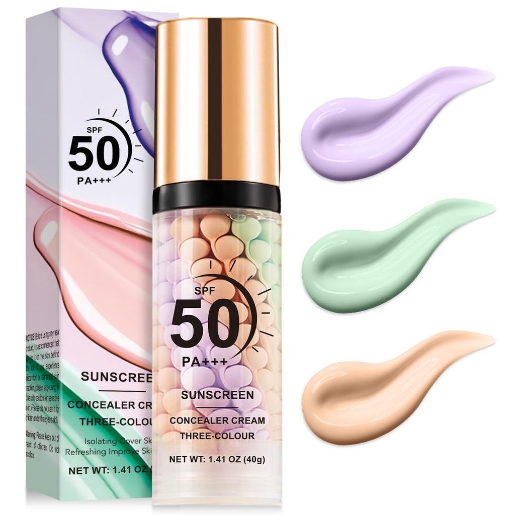 3 in 1 Color Correcting Serum, SPF Primer for Face Before Makeup, Sunscreen One Step Color Corector 