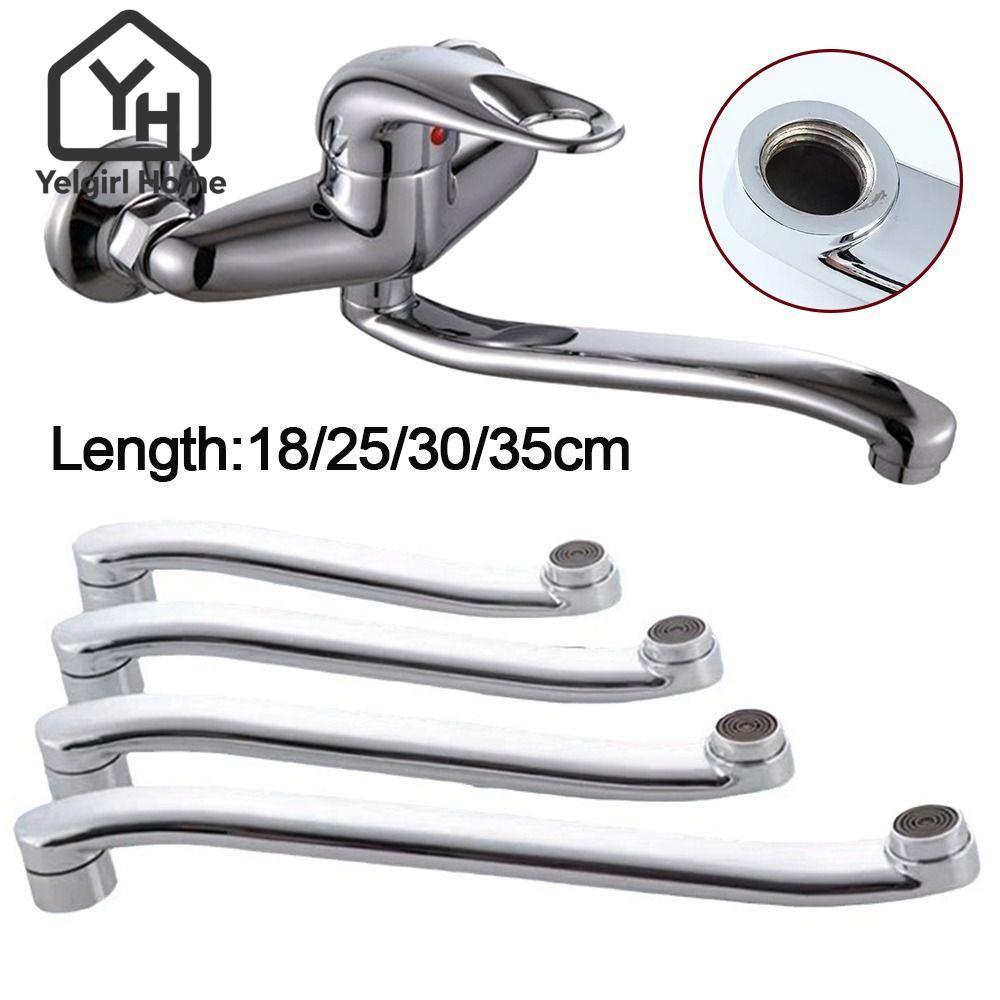 YELGIRLB Faucet Extender Connector, Quick Open S-type Basin Faucet Tube, Creative Stainless Steel Si
