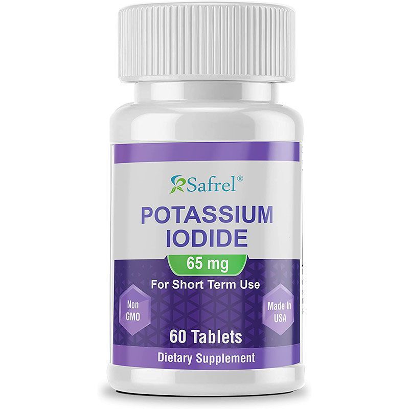 US Direct Mail Safrel โพแทสเซียม Iodide Stable ไอโอดีน 65 มก. * 60 เม็ดโพแทสเซียม Iodide 7.27.1