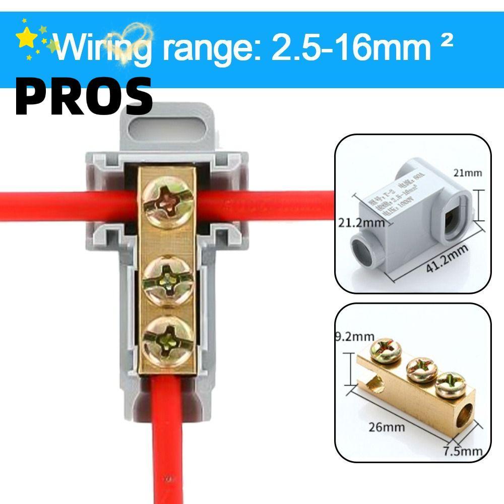 PROS บล็อกเทอร์มินัลด่วน, ขั้วต่อสายไฟชนิด T กําลังสูง, บล็อกเทอร์มินัลแบบกดเชื่อมต่อไฟฟ้า