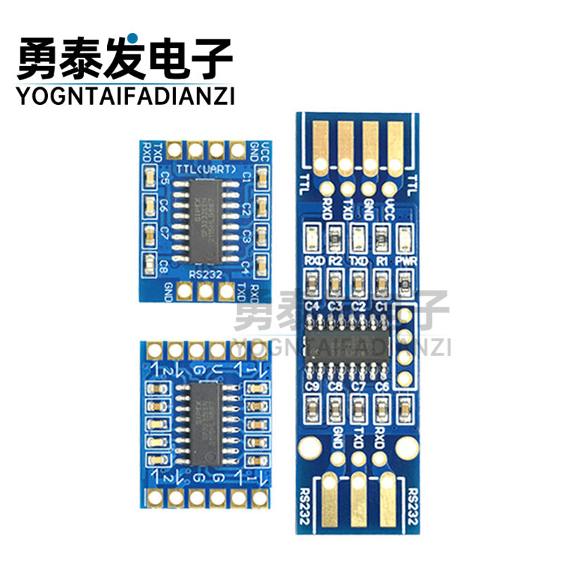 R RS232 SP3232 TTL ถึง RS232 โมดูล RS232 ถึง TTL กระพริบสายโมดูลอนุกรมจมแผ่นทอง