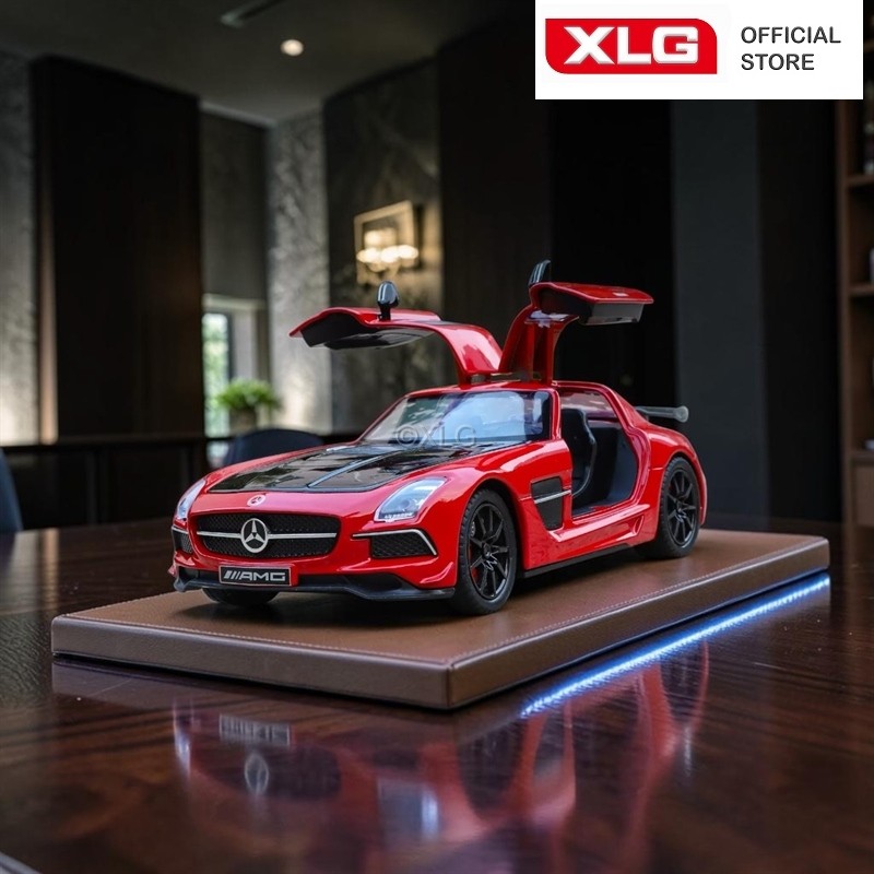 โมเดลรถ Mercedes SLS AMG 1:24 XHD พร้อมไฟและเสียงของแท้