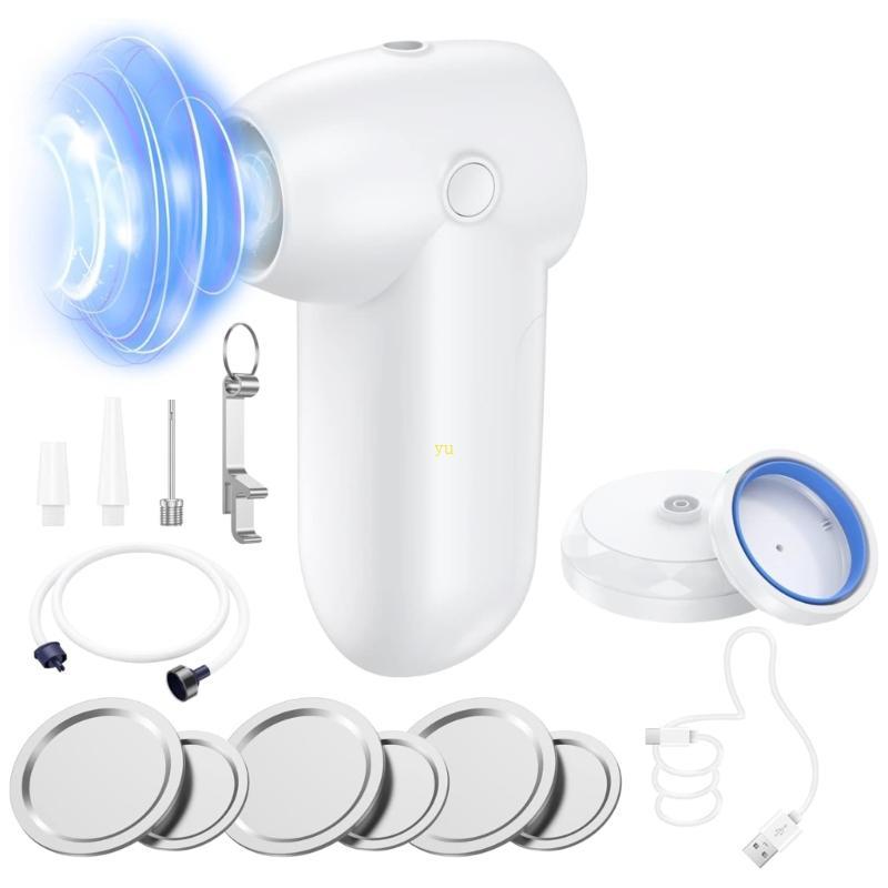 Yu Electric Mason Jar เครื่องซีลสูญญากาศไร้สาย Mason Jar Sealer ชุดสูญญากาศ