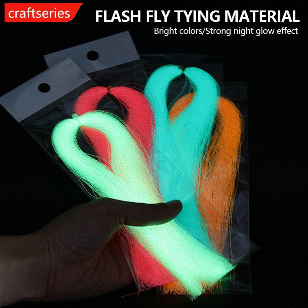 CRAFTSERIES Flashabou Luminous Twisted Holographic Tinsel Fly ตกปลา Tying วัสดุคริสตัลแฟลช Strands ส