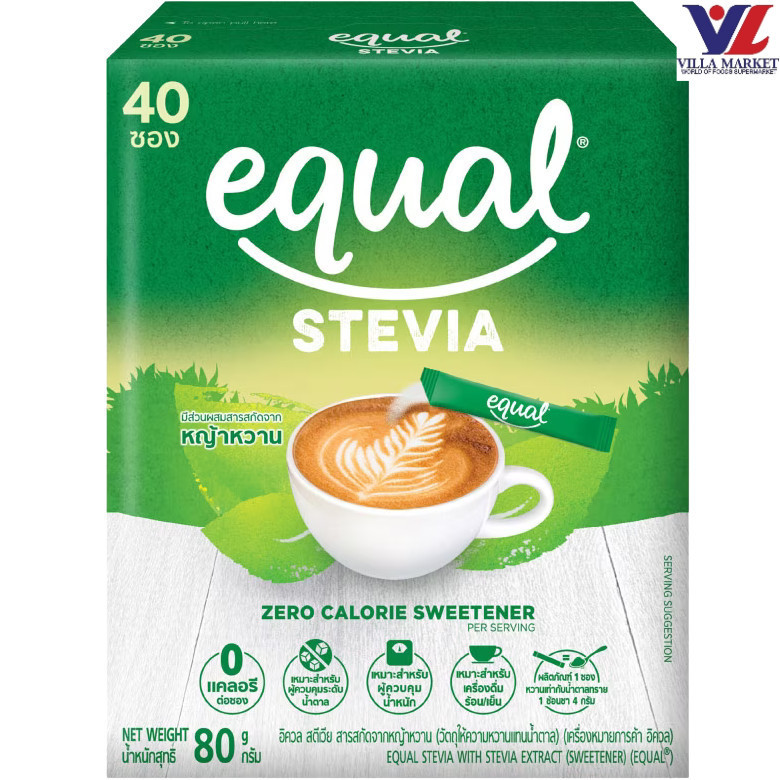 Equal Stevia With Stevia Extract สตีเวียผสมสารสกัดจากใบหญ้าหวาน 80G