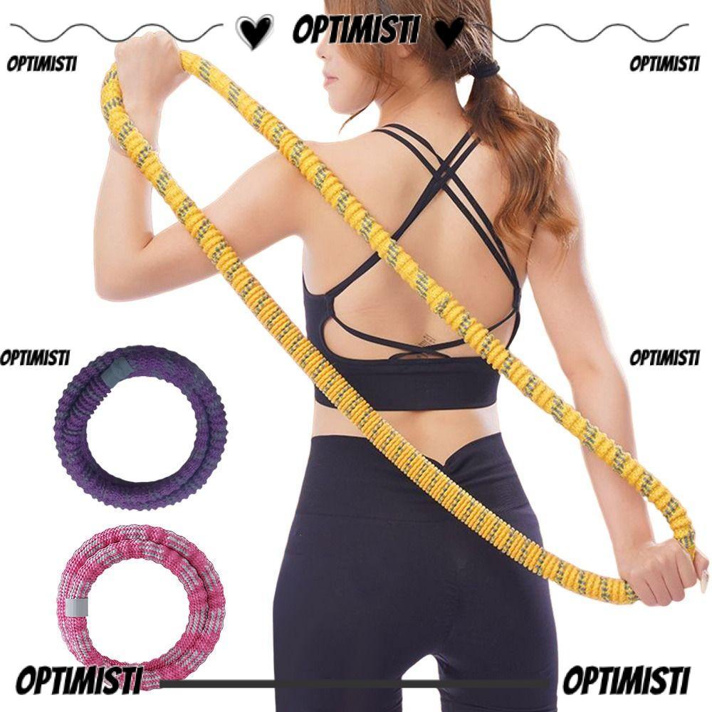 OPTIMISTI8E Spring Tube Yoga Circle, ห่วงออกกําลังกายสปริงไม่ทอแบบพับได้, อัพเกรดเทรนเนอร์เอวฟิตเนส 