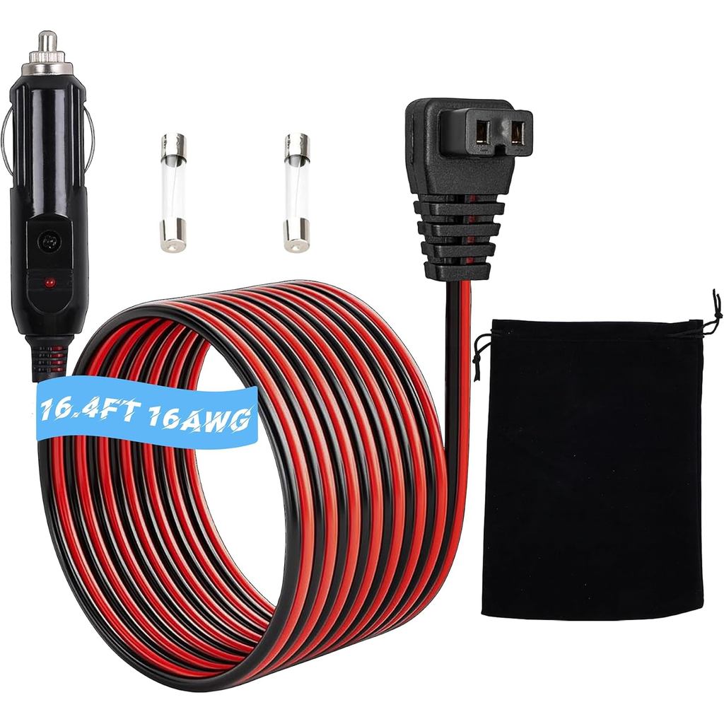 16.4 FT สายไฟ DC 12V/24V สําหรับรถยนต์ตู้เย็นตู้แช่แข็งตู้เย็นรถยนต์เข้ากันได้กับ Alpicool, ARB,Boug