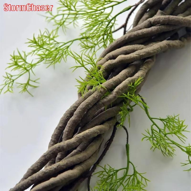 [Storm-t] PVC ปลอมหวายปีนเขาพืช Wigwam เนื้อที่สมจริง DIY Rainforest ภูมิทัศน์ตกแต่งสําหรับผนังห้องน