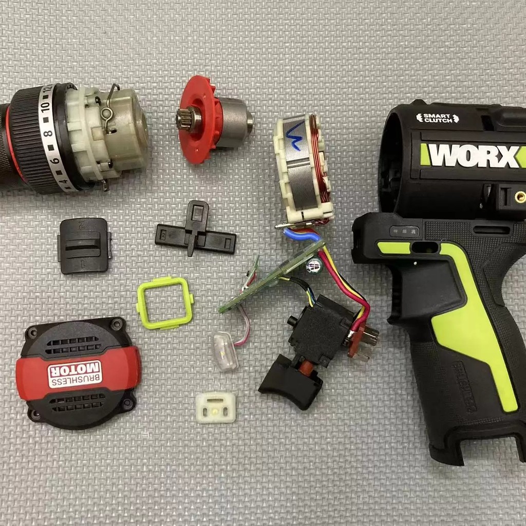 WORX WORX WU135 Brushless สว่านไฟฟ้าสวิทช์ Chuck Controller มอเตอร์แบตเตอรี่ Charger อุปกรณ์เสริมซ่อ