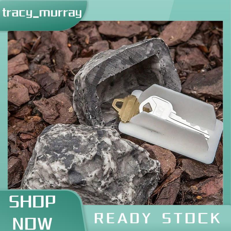 tracy_murray Hide-A-Passed-Key Fake-Rock - ดูชุดหินจําลองชุดกล่องเก็บกุญแจเรซิ่น