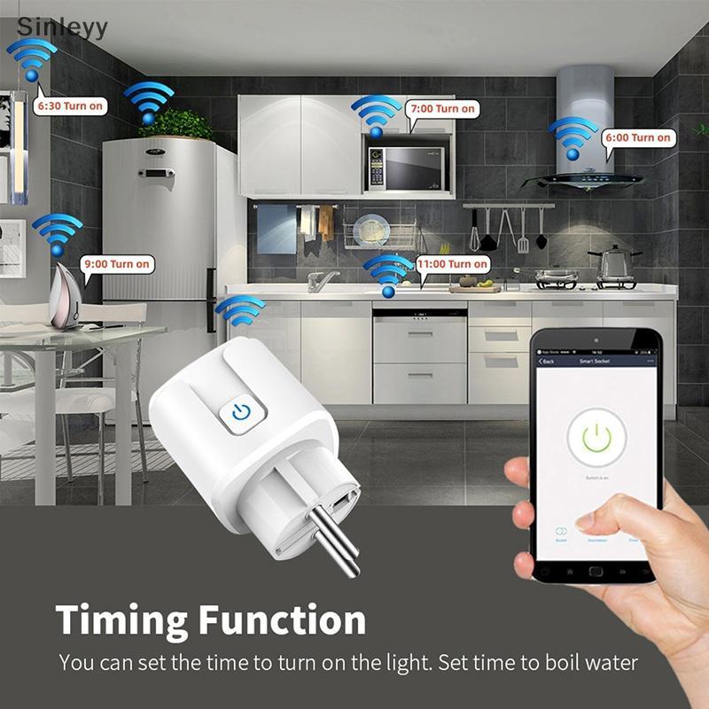 NL ปลั๊กอัจฉริยะ WiFi Soet EU 16A/20A พร้อม Power Monitor ฟังก์ชั่นจับเวลา Tuya Smart Life APP ควบคุ