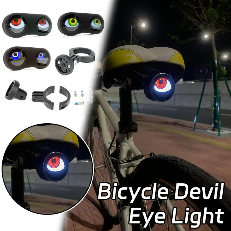 ไฟท้ายจักรยาน Devil Eye, ไฟท้ายรถไฟฟ้า Devil Eye, Devil Eye แบบชาร์จไฟได้, ไม่ต้องเดินสายไฟ, ไฟคู่