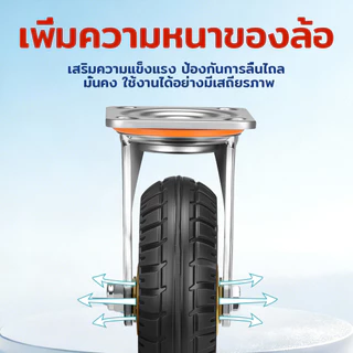 🛞firstmallยางล้อรถเข็นสำเร็จรูป 3-4-5 นิ้ว พร้อมสลัก เปลี่ยนง่าย ทนทาน สำหรับรถเข็นทุกประเภท150KG