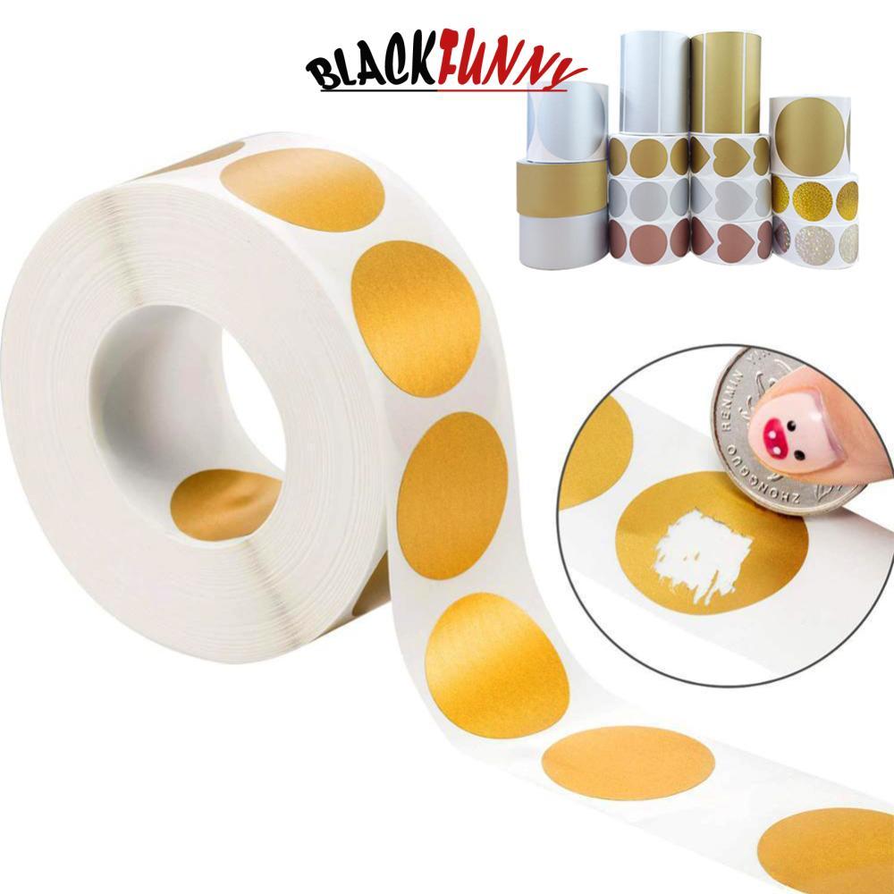 BLACKFUNNY 300 ชิ้นม้วนกันน้ํา Self-Adhesive Scratch Off สติกเกอร์ Scratch-Off เคลือบซ่อน Info สําหร