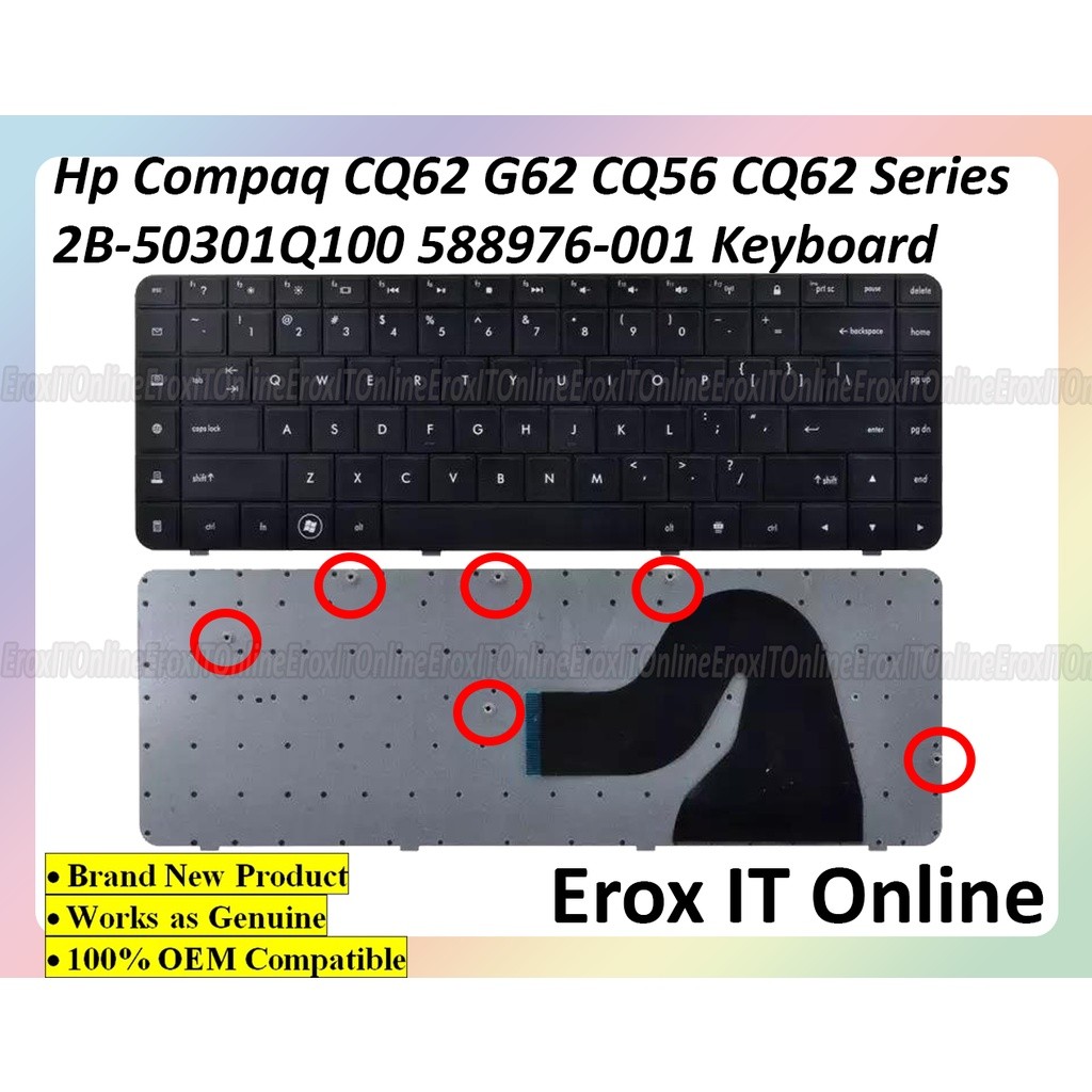 Compaq CQ62 G62 CQ56 CQ62 CQ62-100 CQ62-200 CQ62-300 Series 2B-50301Q100 588976-001 9Z.N40SQ.0U แป้น