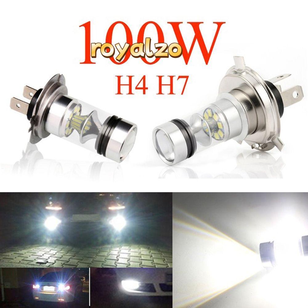 ROYALZO H4 H7 ไฟขับขี่ร้อน 100W 8000K
