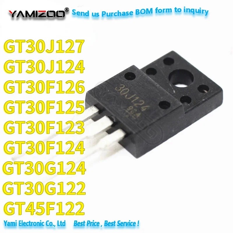 5PCS GT30F124 30F124 GT30F123 30F123 GT30F125 GT30F126 GT30J124 30J124 GT30J127 30J127 GT45F122 GT30