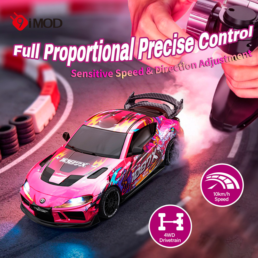 JXC SP4301 1:43 Mini RC Drift Car 2.4G 4WD Built In Gyro Adjustable Speed LED Light Hobby RC Racing 