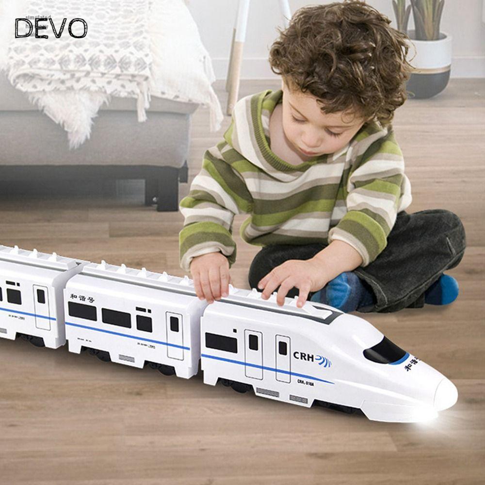 DEVO ของเล่นอาคารจําลองรถไฟความเร็วสูงเสียงรุ่น EMU