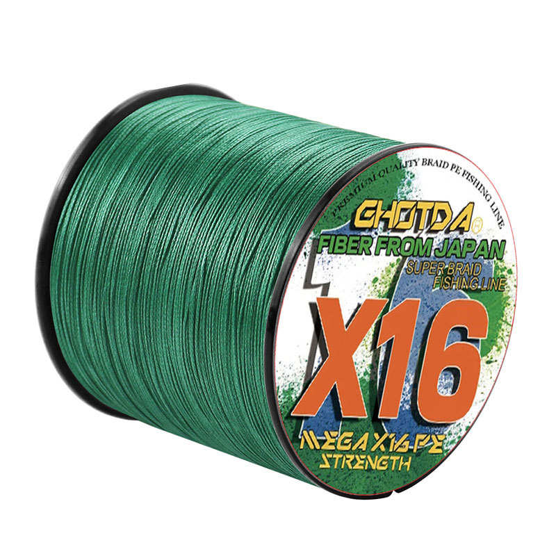 GHOTDA 300M 16 Strands สายตกปลาถักถักลวดปลาคาร์พสายตกปลา PE สาย Super Strong PE สาย Abrasion ทน Zero
