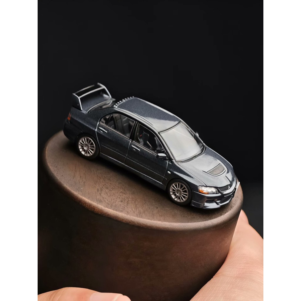 [ชุดเดี่ยวพิมพ์นอก] TOMYTEC TOMYTEC TLV-N349b Mitsubishi Lancer GSR Evolution IX MR Grey 1/64 โมเดลร