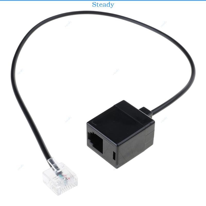 Steady RJ45 ถึง RJ11 สายแปลงสําหรับการเชื่อมต่อโทรศัพท์พื้นฐาน RJ45 8P8C ถึง RJ11 6P6C สายไฟ