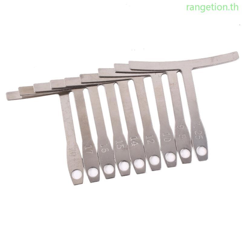 RAN 9 ชิ้น Understring Radius Gauge Universal Guitar Gauge Luthiers เครื่องมือ T รูปร่างไม้บรรทัด
