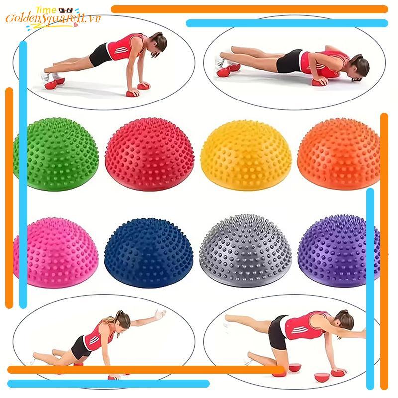 GoldenS Inflatable Half-Ball นวด Balance Training Ball Tactile Ball Fitness Ball Non-Slip Core Train