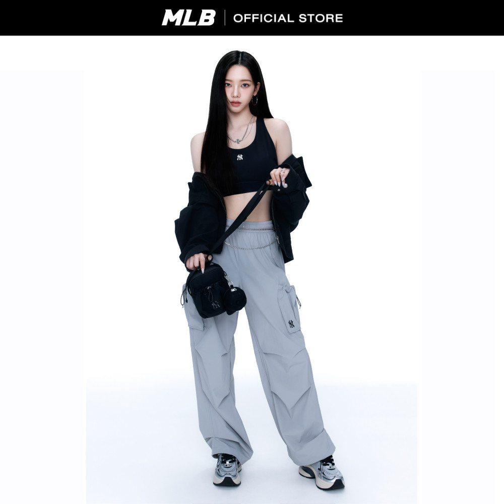 [KARINA's Pick] MLB กระเป๋าสะพายข้าง ยูนิเซ็กส์ Unisex Basic Athleisure Mini Crossbody Bag รุ่น 3ACRA015N 50BKS สีดำ