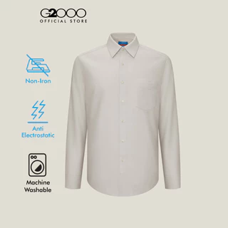 G2000 เสื้อเชิ้ตแขนยาวแบบทางการสำหรับผู้ชาย Smart Fit รุ่น 5112253208 สีเบจ