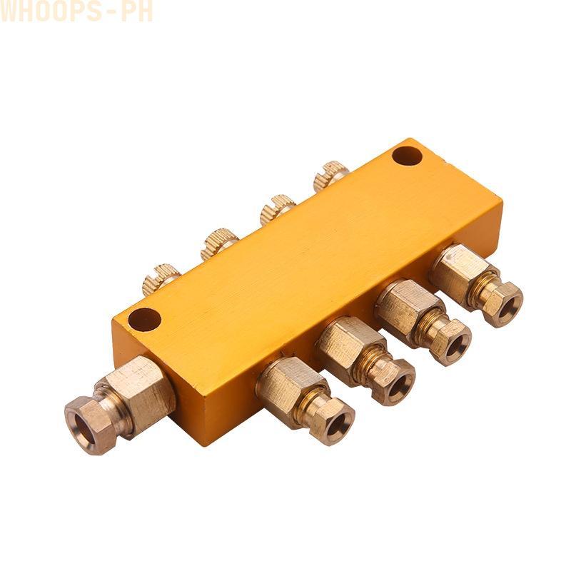 1 Inlet 3 Outlets บล็อกกระจายน้ํามันแบบปรับได้สําหรับ B ประเภท Lubrication Setup
