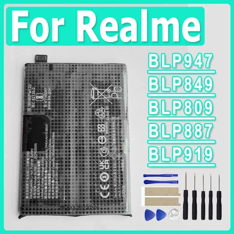 XDOU ใหม่ BLP809 BLP849 BLP857 BLP887 BLP919 แบตเตอรี่สําหรับ Oppo Realme GT Neo 2 3 Neo2 Neo3 GT2 P