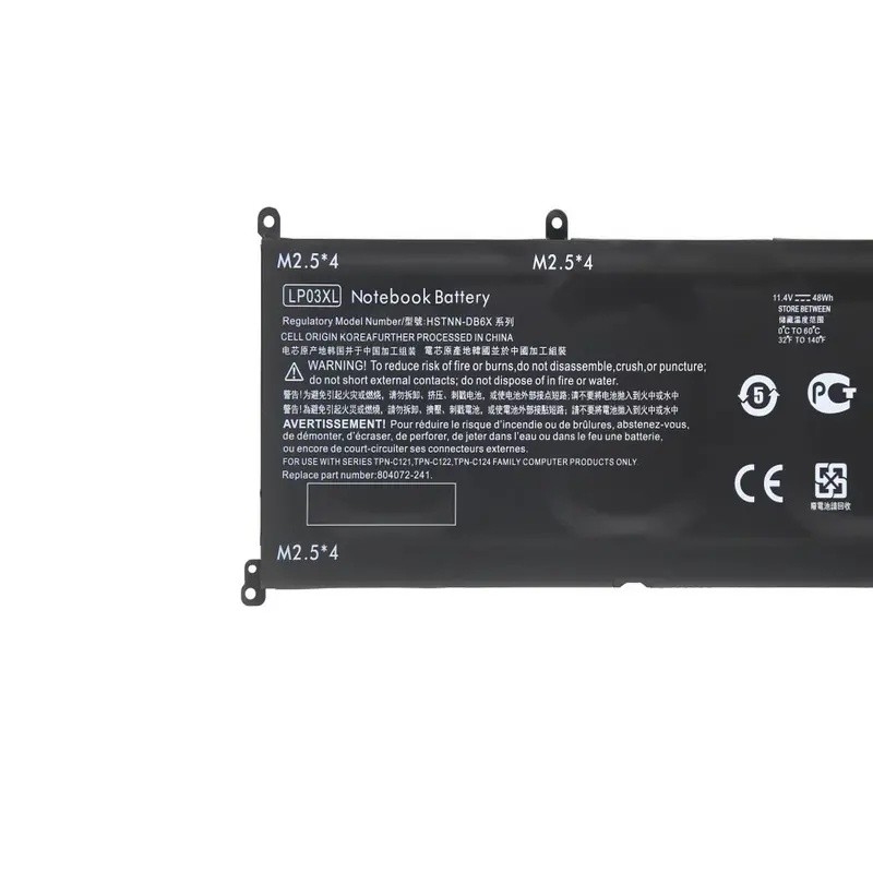11.4V 48WH LP03XL แบตเตอรี่แล็ปท็อปสําหรับ HP Envy 15 15-ae020TX TPN-C124 TPN-C122 807417-005 807211