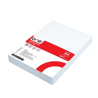 ONE กระดาษการ์ดสี A4 150 แกรม สีขาว แพ็ค 200 แผ่น