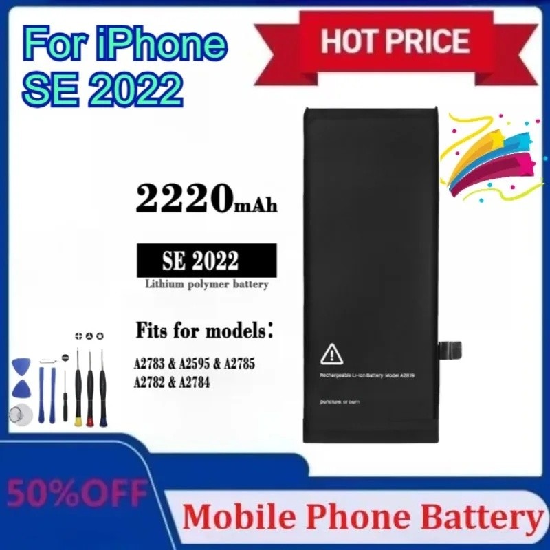 ใหม่เปลี่ยน Batery สําหรับ IPhone 5 Se/8 SE/Se 2016/SE 2020/SE 2022/พร้อมเครื่องมือสําหรับแบตเตอรี่โ