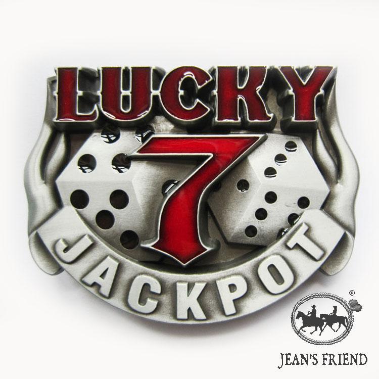 Denim Good Partner Poker Series เข็มขัดหัวเข็มขัด Lucky 7 ลูกเต๋า < Lucky 7 > หัวเข็มขัด