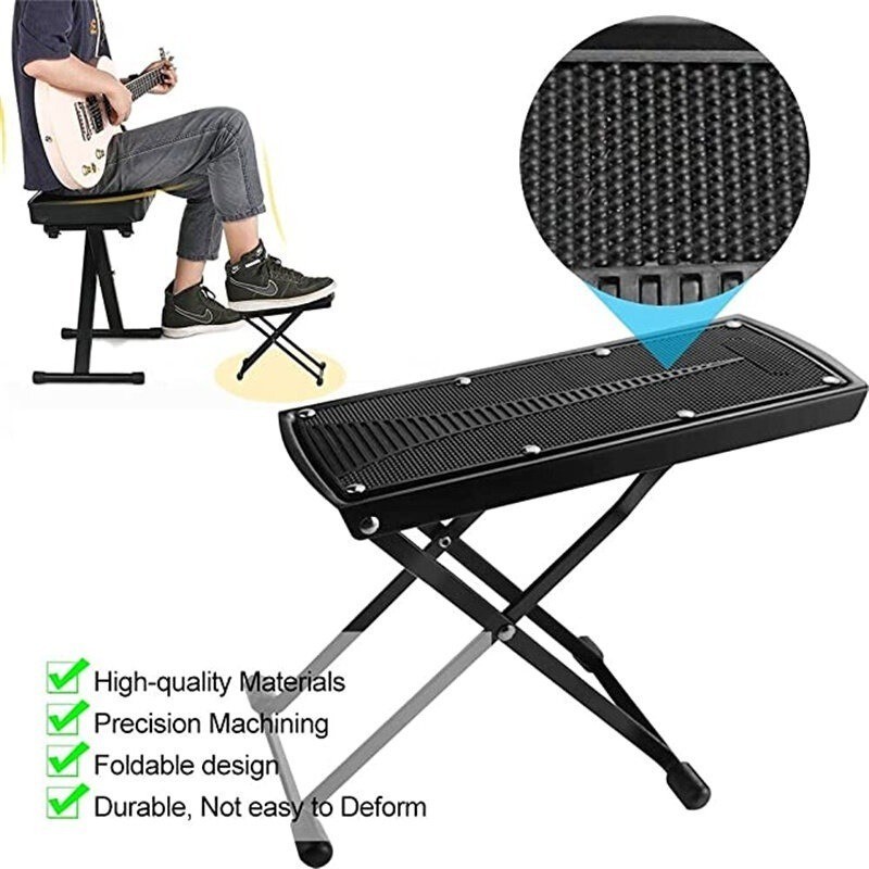 Foot Stool ที่ตั้งวางเท้า ฐานวางเท้า ที่วางเท้าเล่นกีตาร์ ปรับระดับความสูงได้ 6 ระดับ