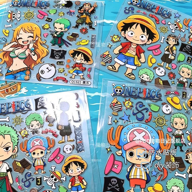 อะนิเมะ one piece one piece Luffy Solonami สติกเกอร์คู่มือเคสโทรศัพท์ถ้วยน้ํา DIY ตกแต่ง Transfer สติกเกอร์